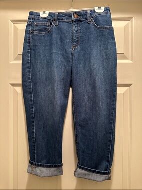 Jones New York Women's Cropped Indigo Blue Jeans